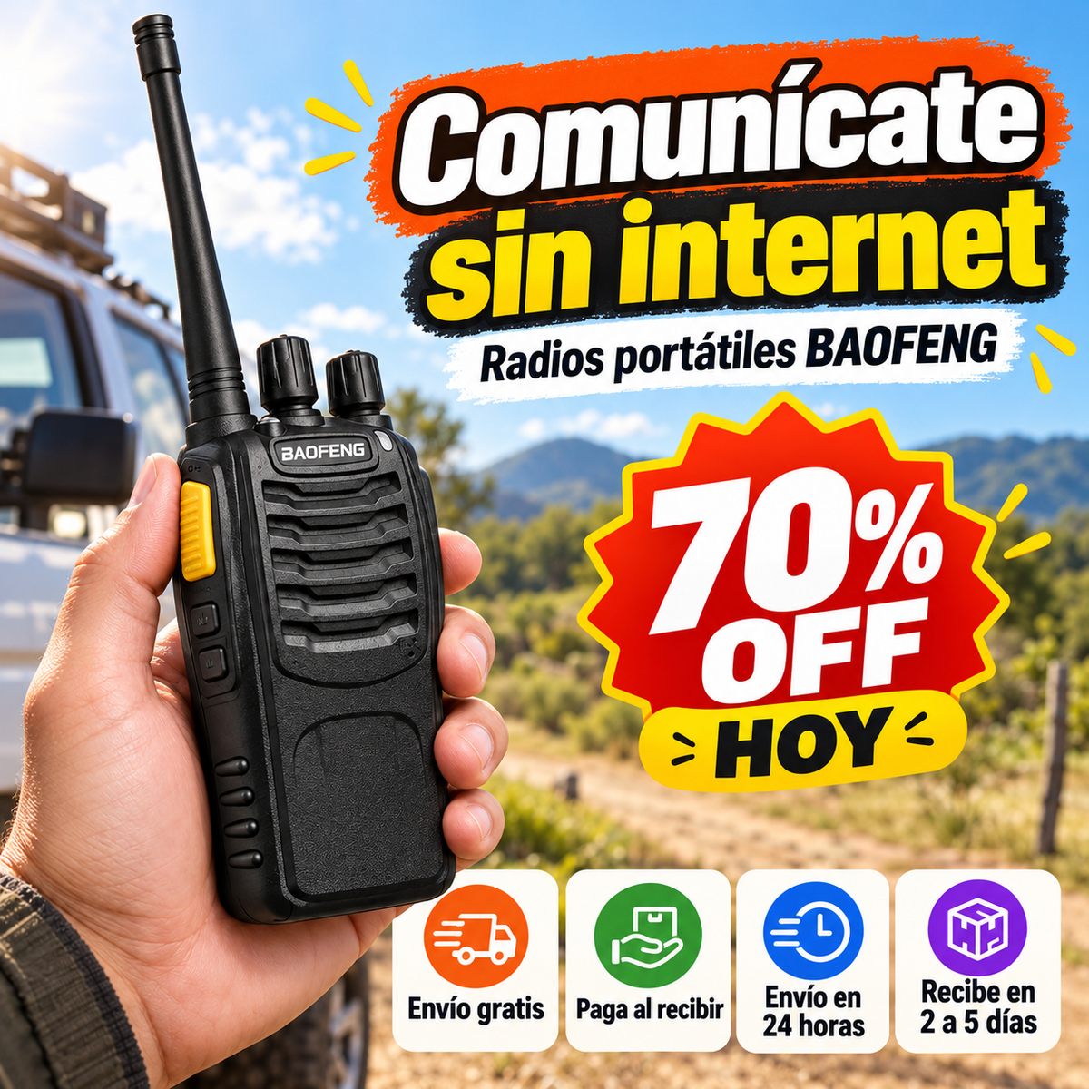 Radios Baofeng BF-888S OFERTA ESPECIAL 70% OFF HOY