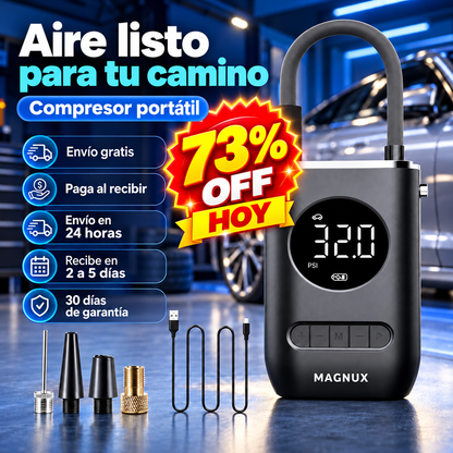Compresor Inflador Llantas Recargable OFERTA ESPECIAL 73% OFF HOY