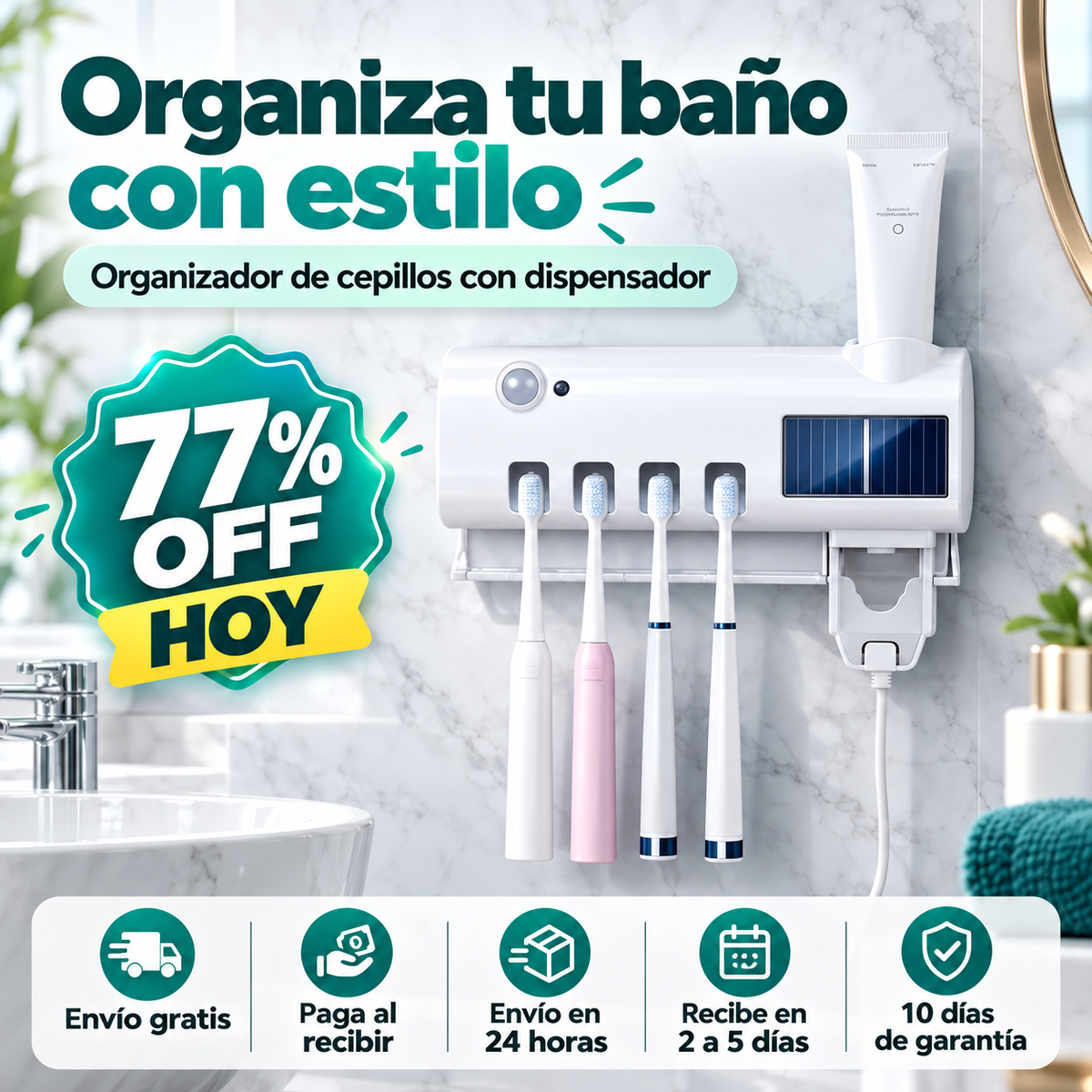 Porta Cepillos Esterilizador OFERTA ESPECIAL 77% OFF HOY