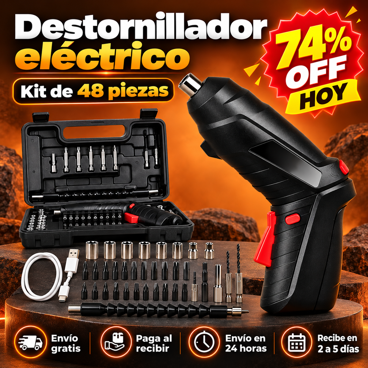 Destornillador electrico OFERTA ESPECIAL 74% OFF HOY