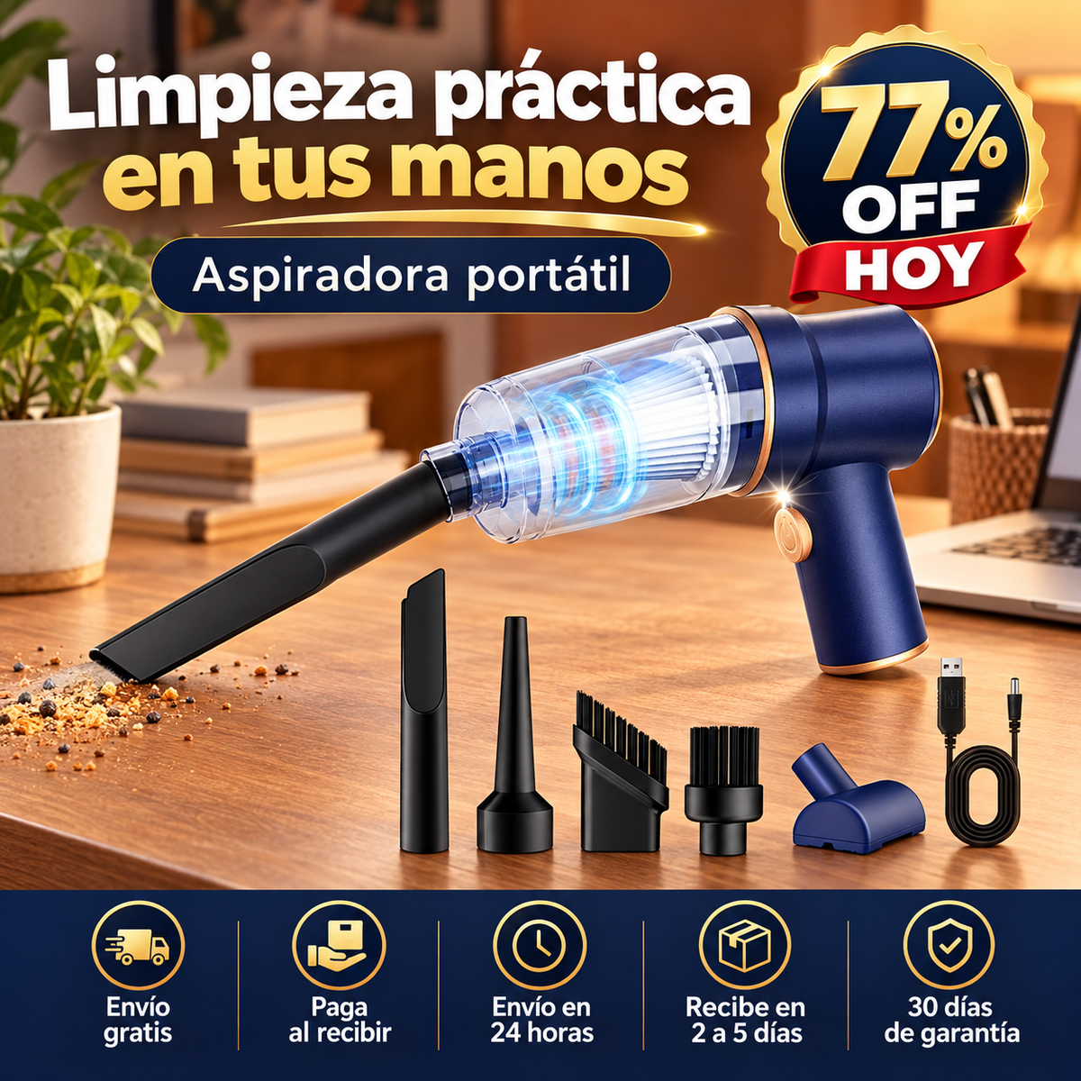 Aspiradora Para Auto OFERTA ESPECIAL 77% OFF HOY