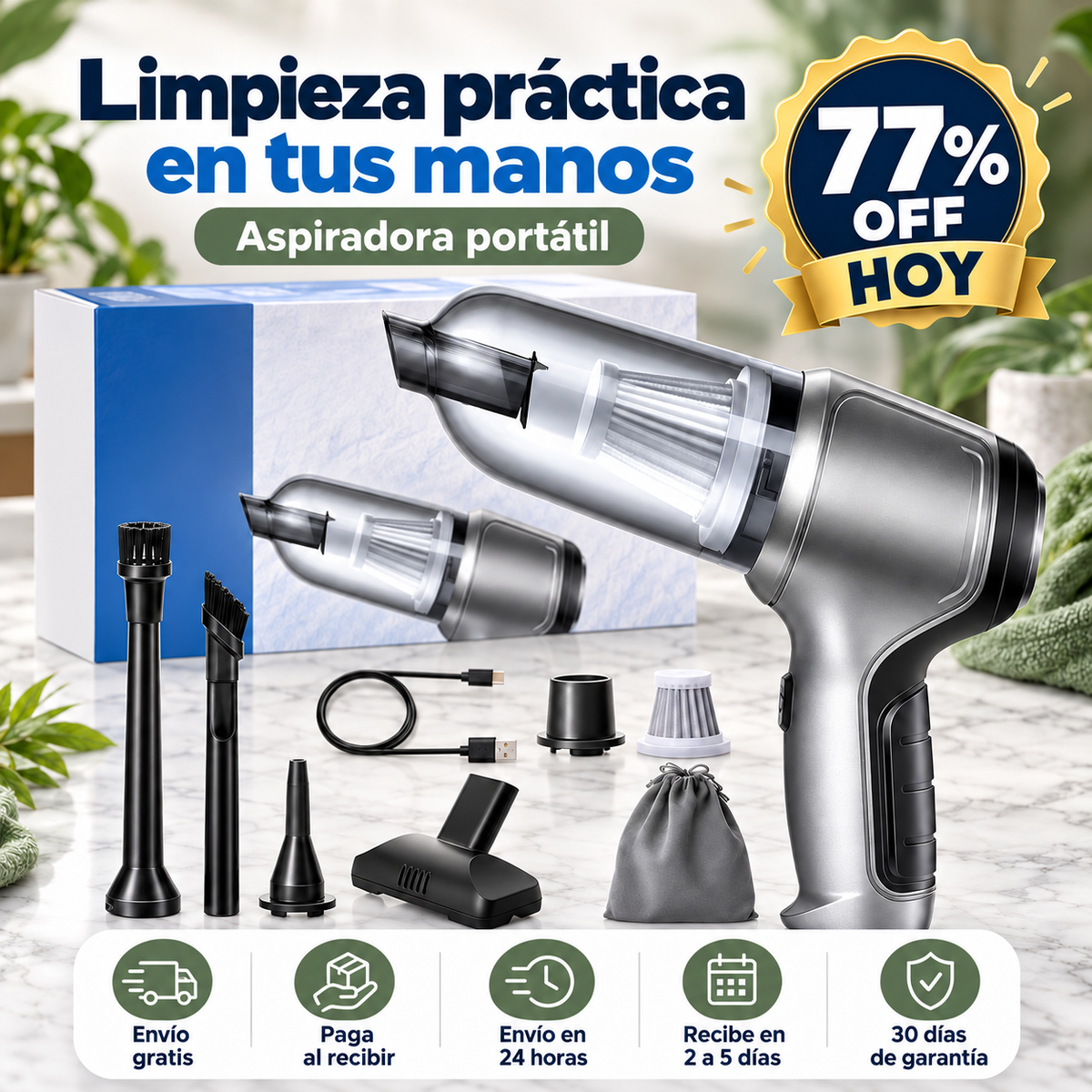 Aspiradora Para Auto OFERTA ESPECIAL 77% OFF HOY