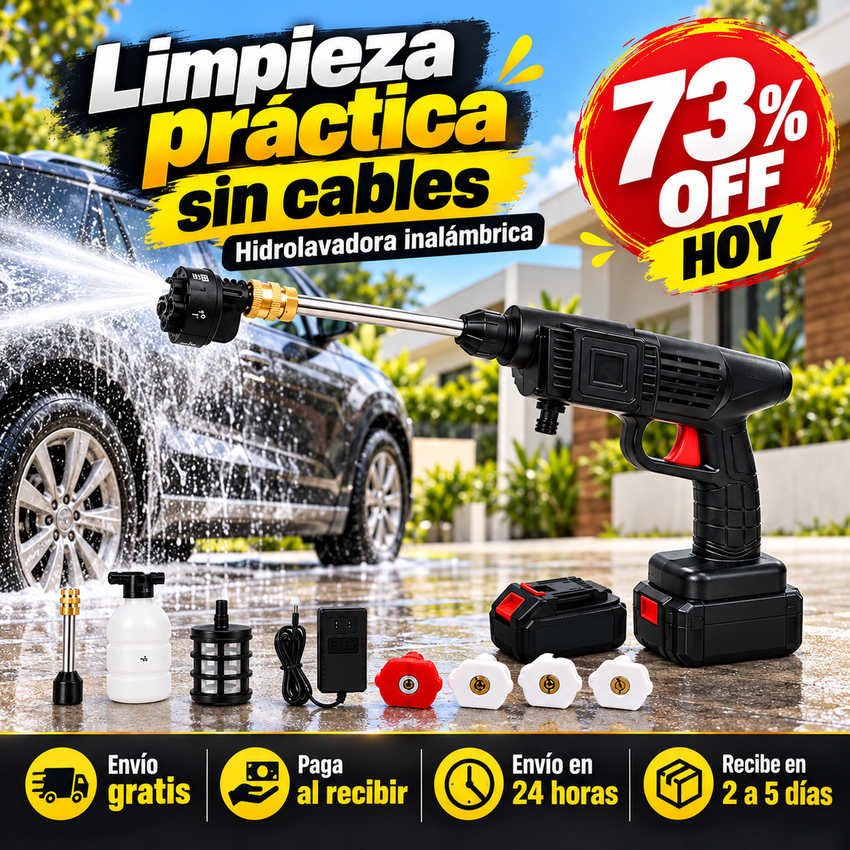 Hidrolavadora Recargable OFERTA ESPECIAL 73% OFF HOY