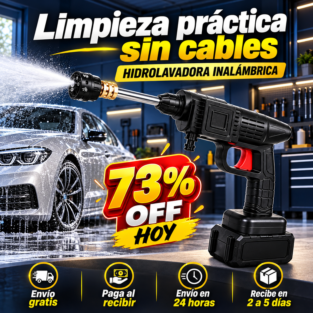 Hidrolavadora Recargable OFERTA ESPECIAL 73% OFF HOY