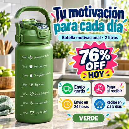 Botella Termo Motivacional 2 Litros OFERTA ESPECIAL 76% OFF HOY