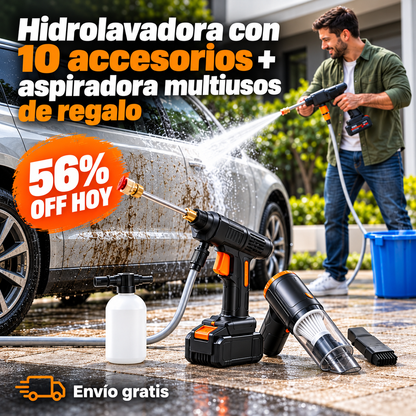 💦 Compra la Hidrolavadora y llévate GRATIS 🎁 la Aspiradora Multiusos