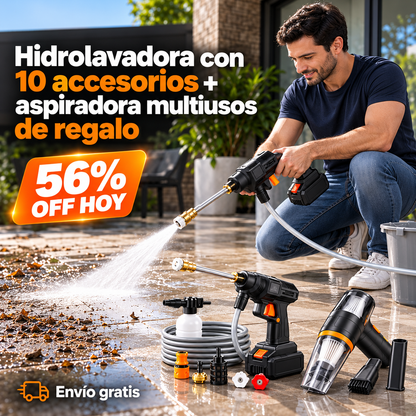 💦 Compra la Hidrolavadora y llévate GRATIS 🎁 la Aspiradora Multiusos