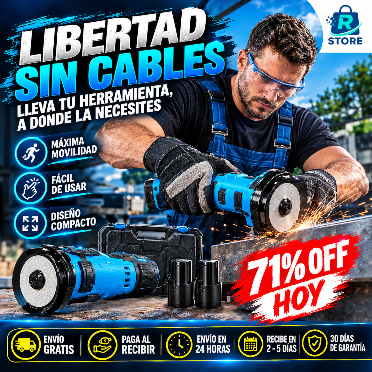 Pulidora inalámbrica 2 batería y Maletin OFERTA ESPECIAL 71%OFF HOY