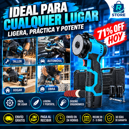 Pulidora inalámbrica 2 batería y Maletin OFERTA ESPECIAL 71%OFF HOY