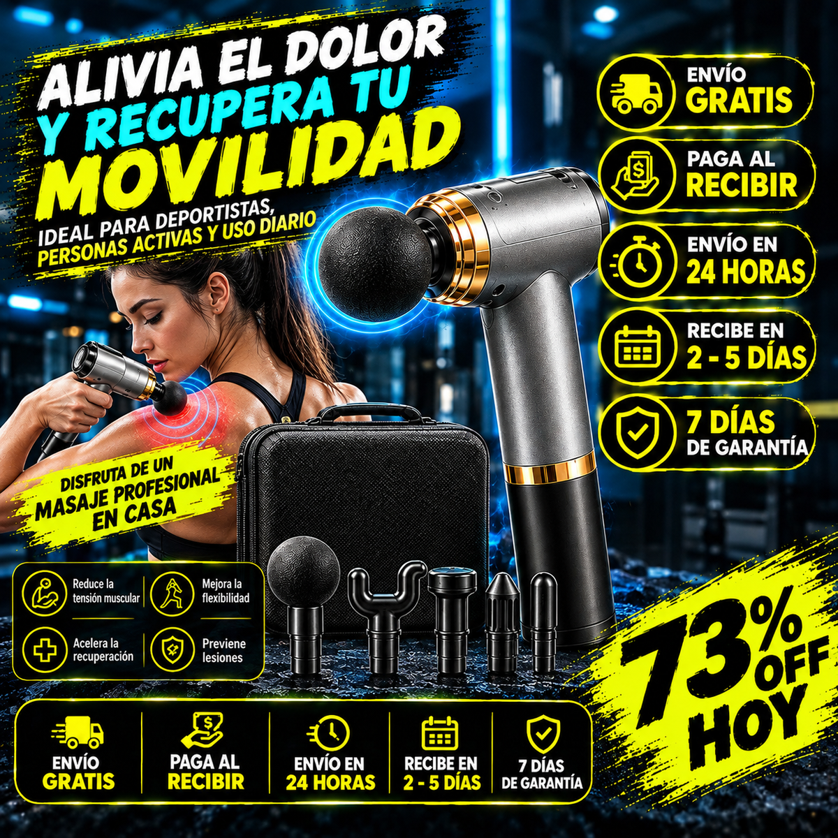 💆‍♂️ Combo Masajeador Muscular EMS + Accesorios ✨ OFERTA ESPECIAL 73%OFF HOY