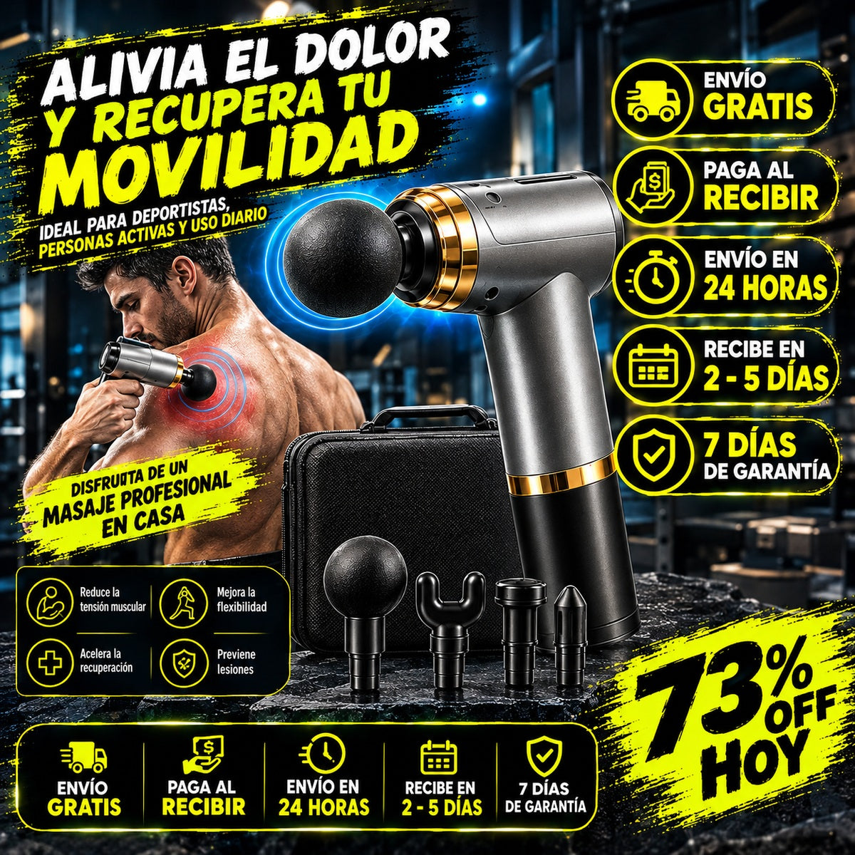 💆‍♂️ Combo Masajeador Muscular EMS + Accesorios ✨ OFERTA ESPECIAL 73%OFF HOY